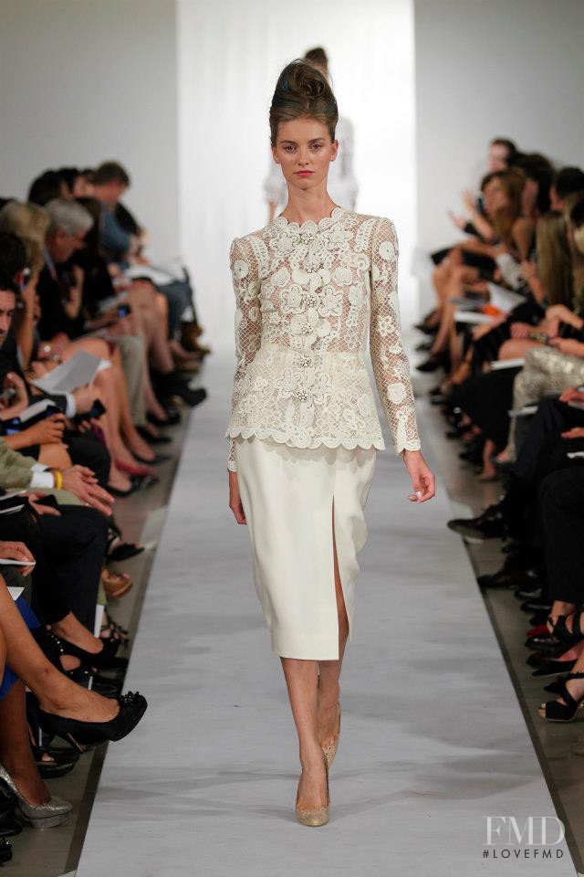 Iris van Berne featured in  the Oscar de la Renta fashion show for Spring/Summer 2013