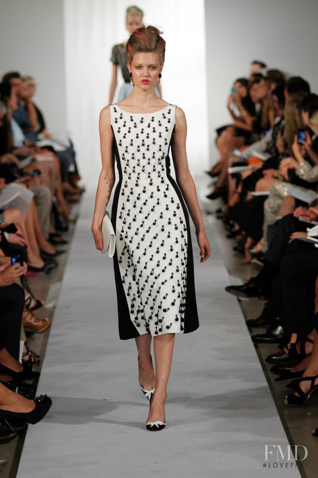 Lindsey Wixson featured in  the Oscar de la Renta fashion show for Spring/Summer 2013