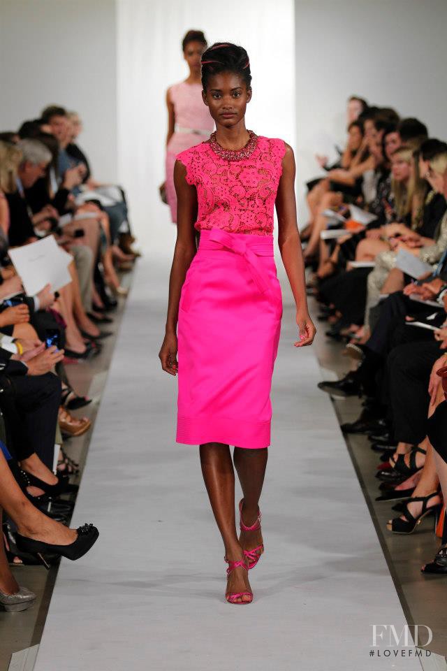 Melodie Monrose featured in  the Oscar de la Renta fashion show for Spring/Summer 2013