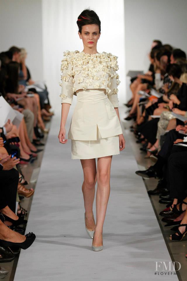 Erjona Ala featured in  the Oscar de la Renta fashion show for Spring/Summer 2013