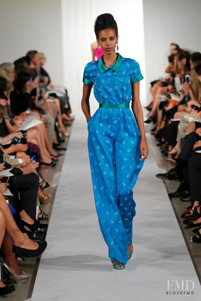 Grace Mahary featured in  the Oscar de la Renta fashion show for Spring/Summer 2013