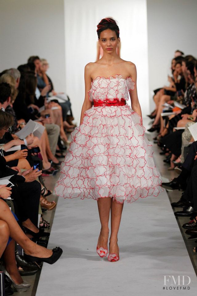 Cora Emmanuel featured in  the Oscar de la Renta fashion show for Spring/Summer 2013