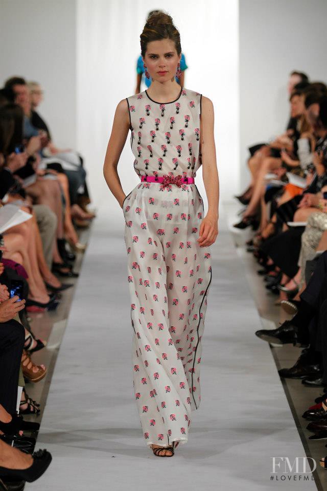 Caroline Brasch Nielsen featured in  the Oscar de la Renta fashion show for Spring/Summer 2013