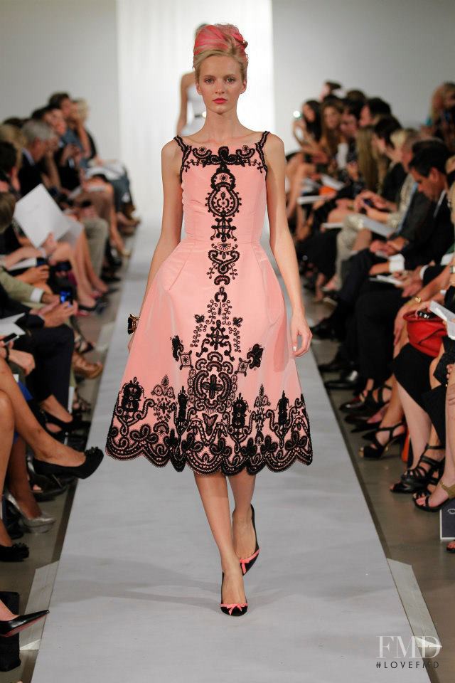 Daria Strokous featured in  the Oscar de la Renta fashion show for Spring/Summer 2013