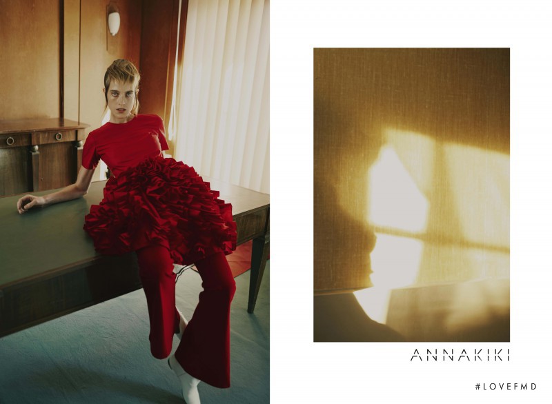 Sojourner Morrell featured in  the Annakiki advertisement for Spring/Summer 2016