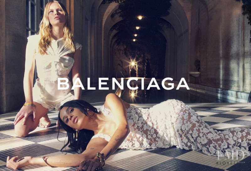 Anna Ewers featured in  the Balenciaga advertisement for Spring/Summer 2016