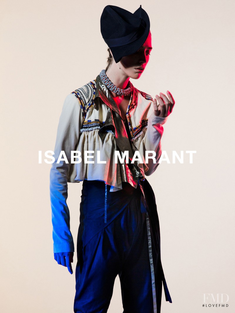 Raquel Zimmermann featured in  the Isabel Marant advertisement for Spring/Summer 2016