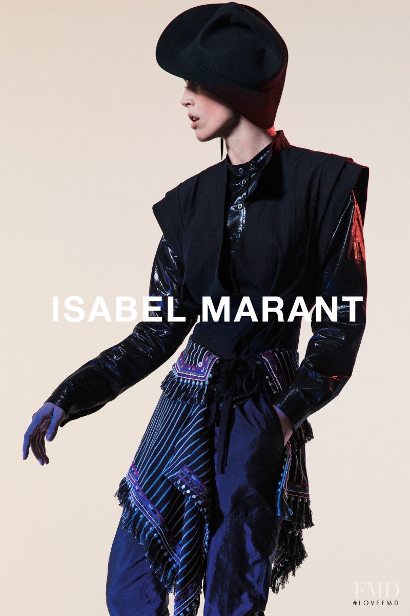 Raquel Zimmermann featured in  the Isabel Marant advertisement for Spring/Summer 2016