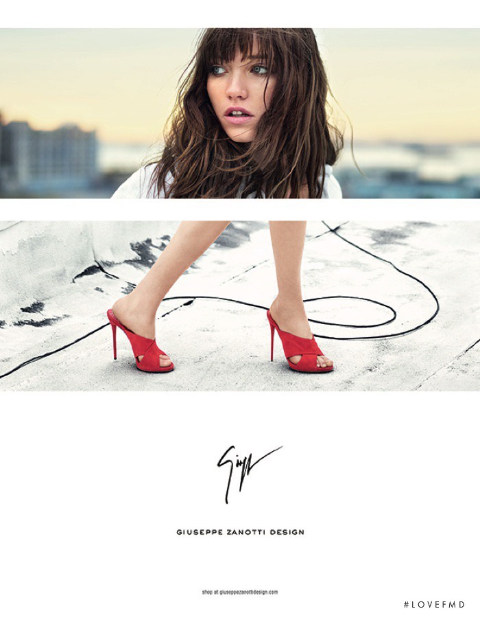 Grace Hartzel featured in  the Giuseppe Zanotti advertisement for Spring/Summer 2016