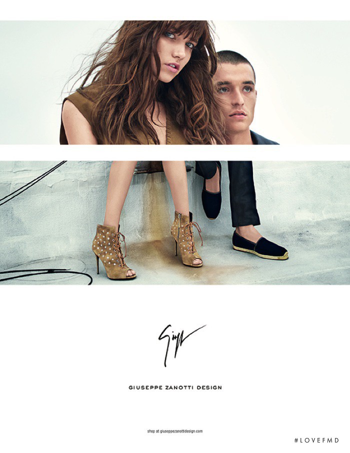 Grace Hartzel featured in  the Giuseppe Zanotti advertisement for Spring/Summer 2016