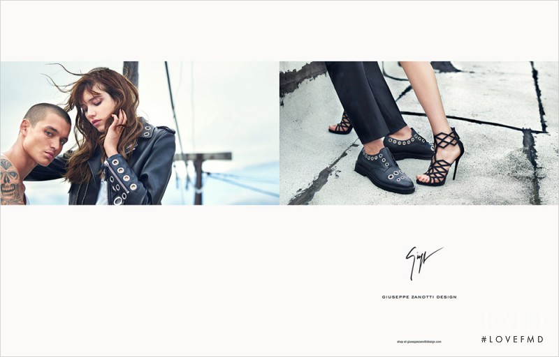 Grace Hartzel featured in  the Giuseppe Zanotti advertisement for Spring/Summer 2016