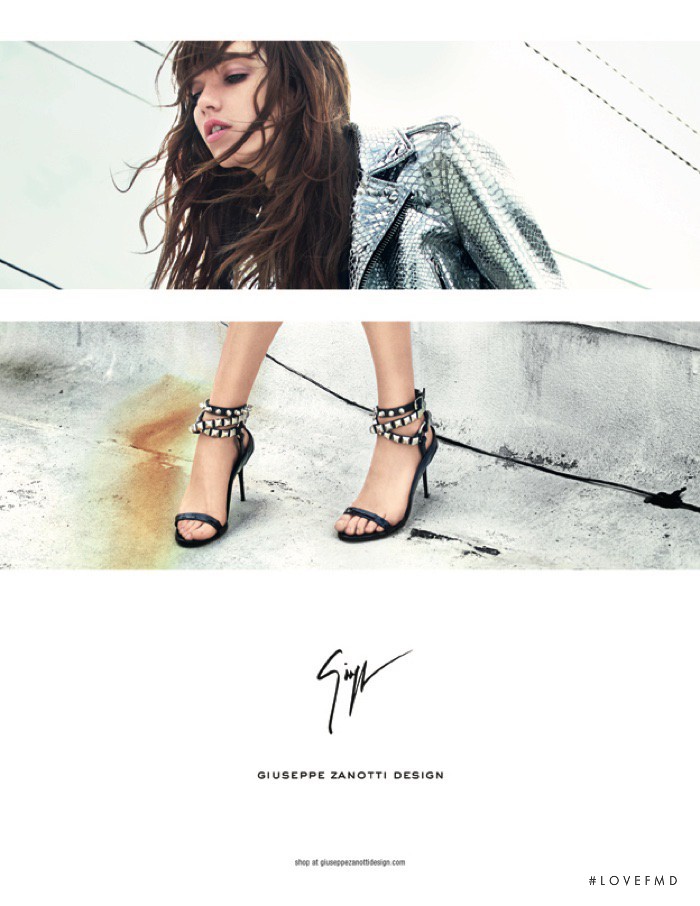 Grace Hartzel featured in  the Giuseppe Zanotti advertisement for Spring/Summer 2016