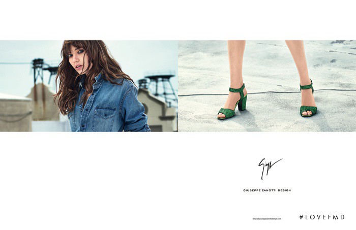 Grace Hartzel featured in  the Giuseppe Zanotti advertisement for Spring/Summer 2016