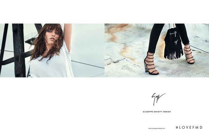 Grace Hartzel featured in  the Giuseppe Zanotti advertisement for Spring/Summer 2016