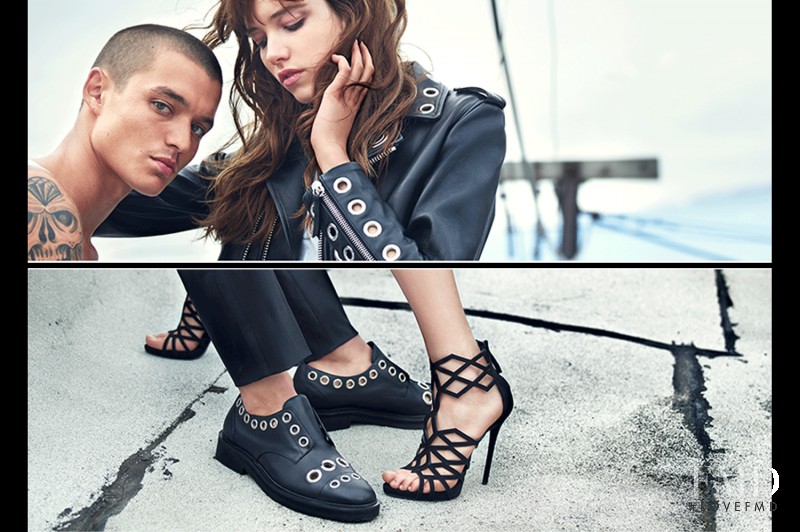 Grace Hartzel featured in  the Giuseppe Zanotti advertisement for Spring/Summer 2016