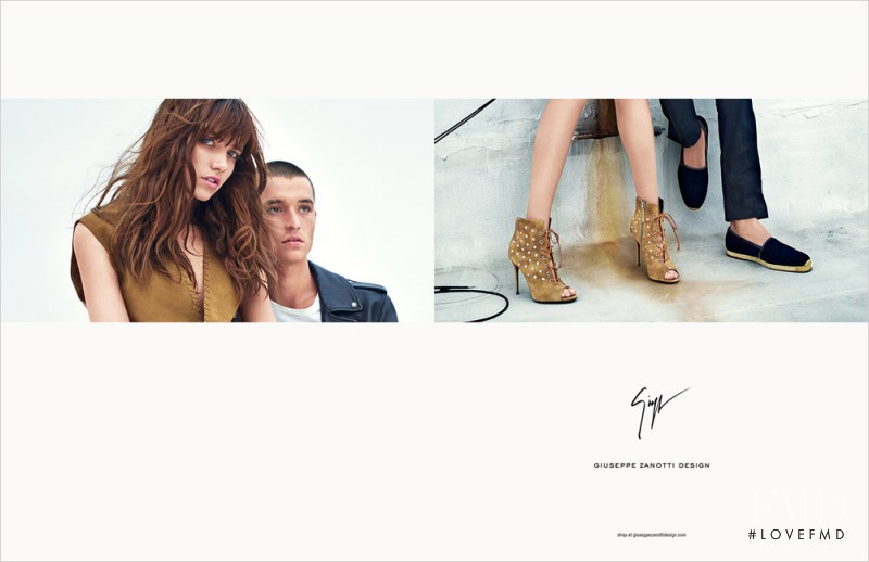 Grace Hartzel featured in  the Giuseppe Zanotti advertisement for Spring/Summer 2016