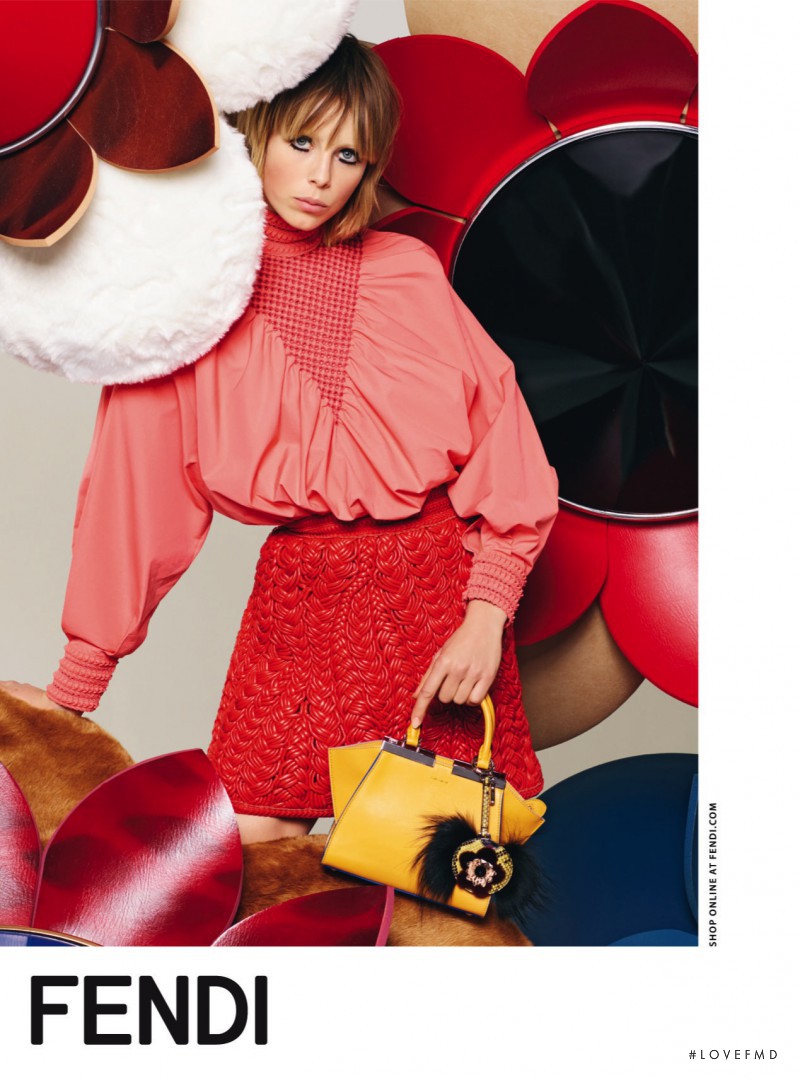 Edie Campbell featured in  the Fendi advertisement for Spring/Summer 2016