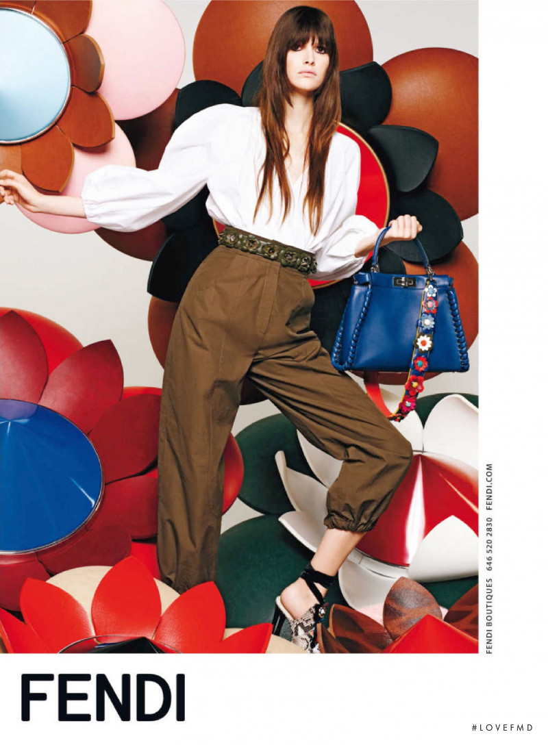 Vanessa Moody featured in  the Fendi advertisement for Spring/Summer 2016