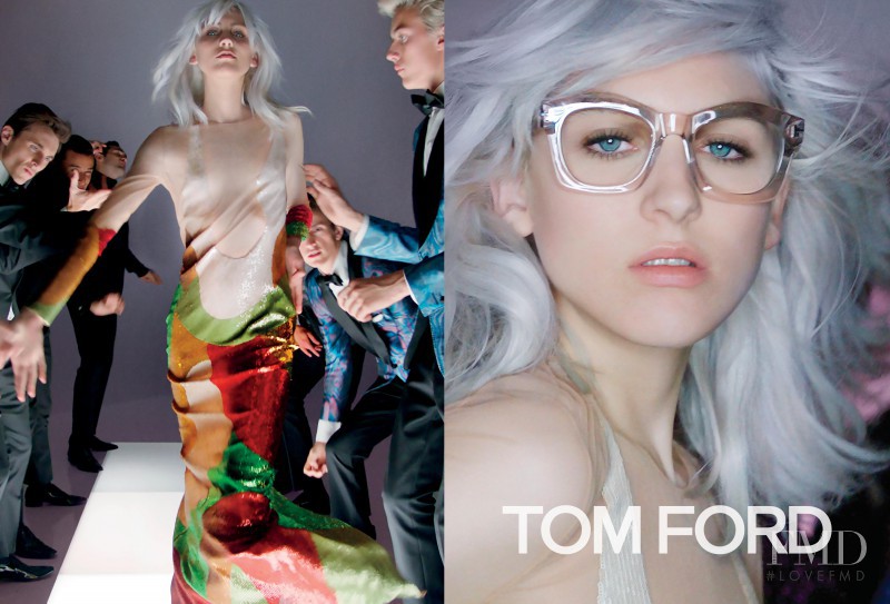 Lida Fox featured in  the Tom Ford advertisement for Spring/Summer 2016