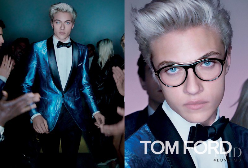 Lucky Blue Smith featured in  the Tom Ford advertisement for Spring/Summer 2016