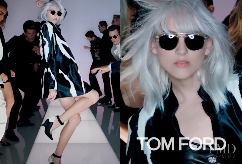 Lida Fox featured in  the Tom Ford advertisement for Spring/Summer 2016