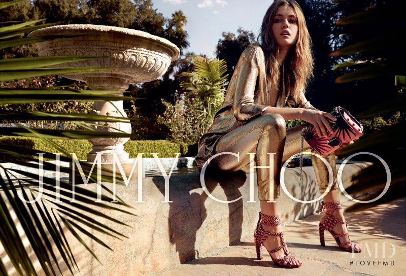 Nadja Bender featured in  the Jimmy Choo advertisement for Spring/Summer 2016