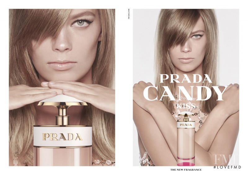 Lexi Boling featured in  the Prada Candy Kiss Fragrance advertisement for Spring/Summer 2016