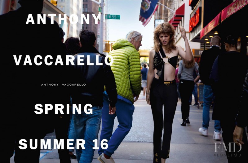 Freja Beha Erichsen featured in  the Anthony Vaccarello advertisement for Spring/Summer 2016