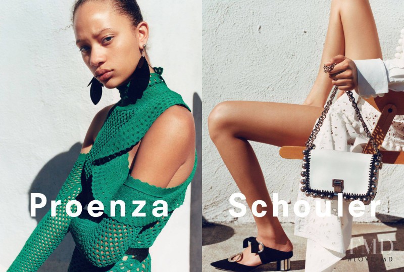 Selena Forrest featured in  the Proenza Schouler advertisement for Spring/Summer 2016