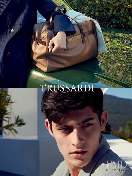 Rhys Pickering featured in  the Trussardi advertisement for Spring/Summer 2016