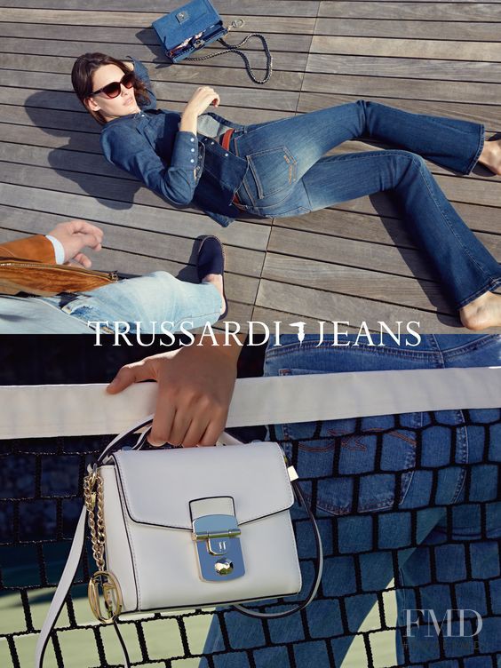 Amanda Murphy featured in  the Trussardi Jeans advertisement for Spring/Summer 2016