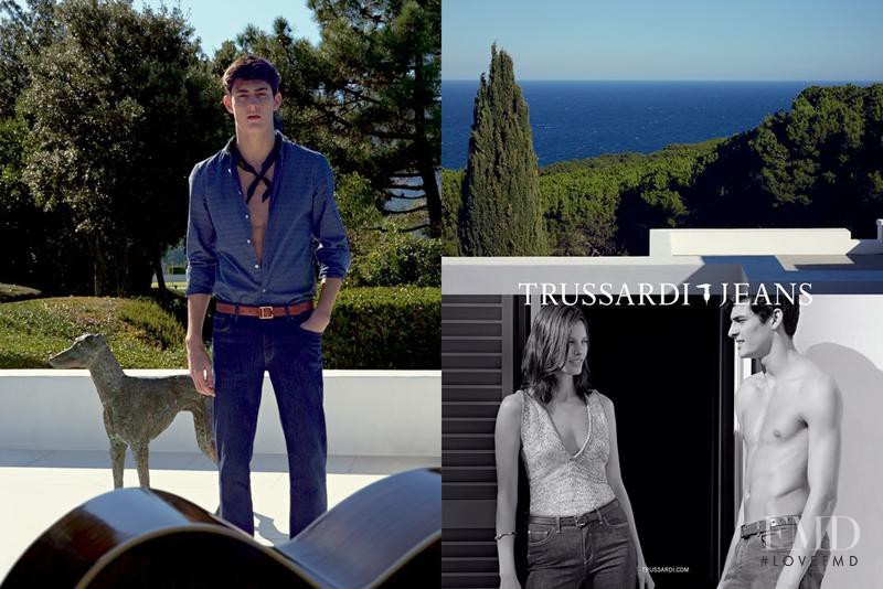Amanda Murphy featured in  the Trussardi Jeans advertisement for Spring/Summer 2016