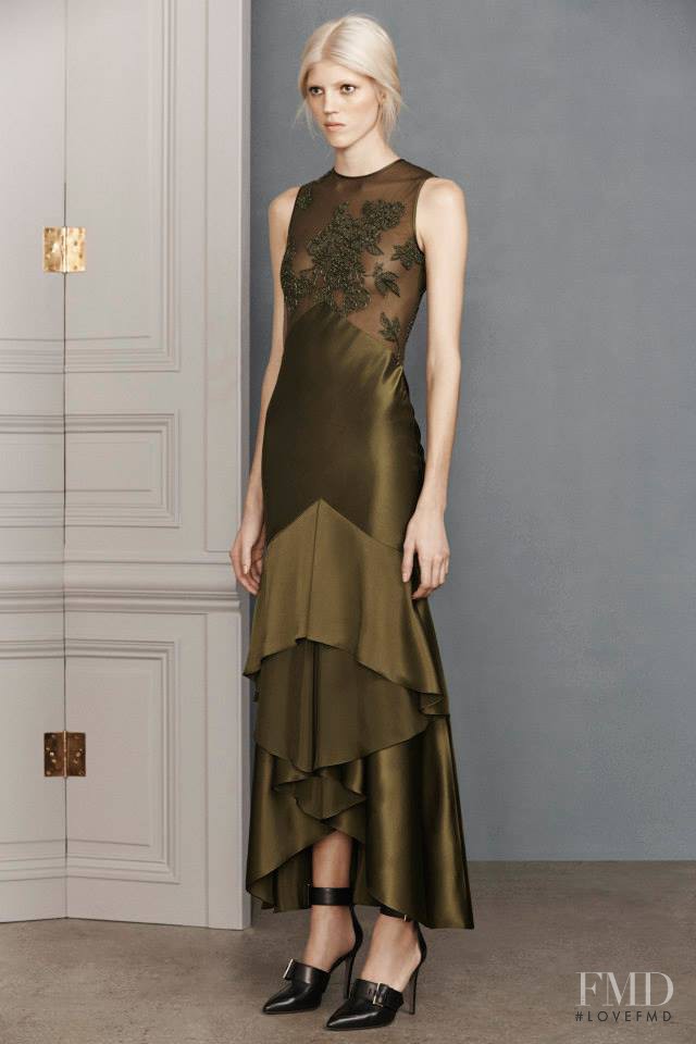 Devon Windsor featured in  the Jason Wu fashion show for Pre-Fall 2014