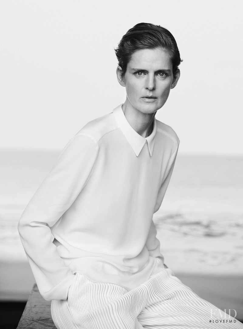Stella Tennant featured in  the Giorgio Armani New Normal advertisement for Spring/Summer 2016