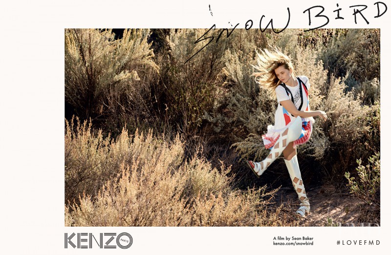 Abbey Lee Kershaw featured in  the Kenzo advertisement for Spring/Summer 2016