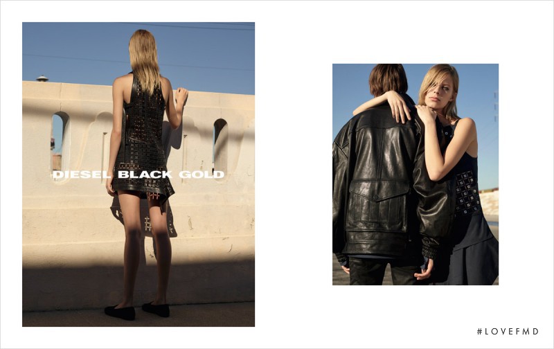 Lexi Boling featured in  the Diesel Black Gold advertisement for Spring/Summer 2016