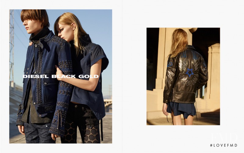 Lexi Boling featured in  the Diesel Black Gold advertisement for Spring/Summer 2016