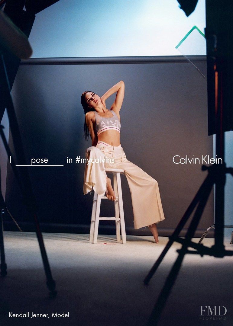 Kendall Jenner featured in  the Calvin Klein #MyCalvins Collection advertisement for Spring/Summer 2016