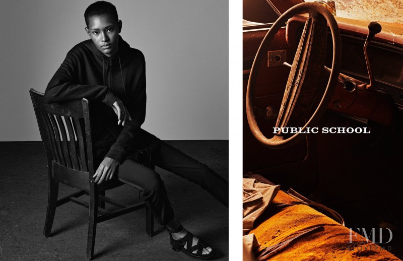Ysaunny Brito featured in  the Public School advertisement for Spring/Summer 2016