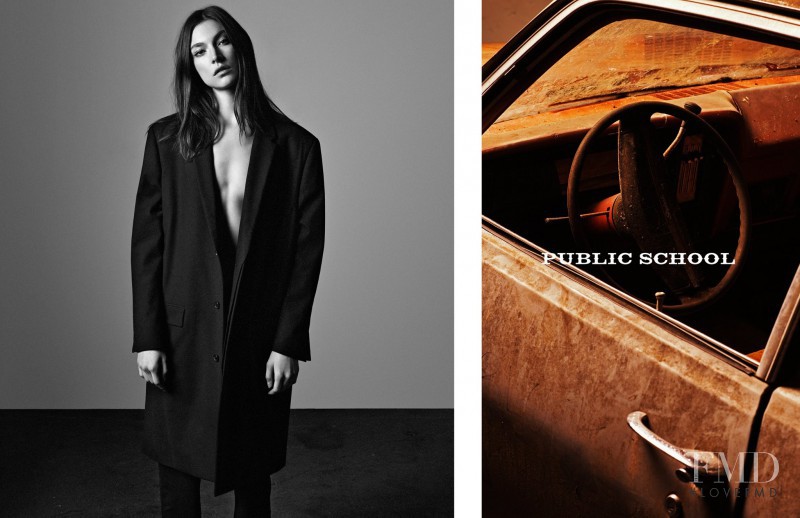 Jacquelyn Jablonski featured in  the Public School advertisement for Spring/Summer 2016