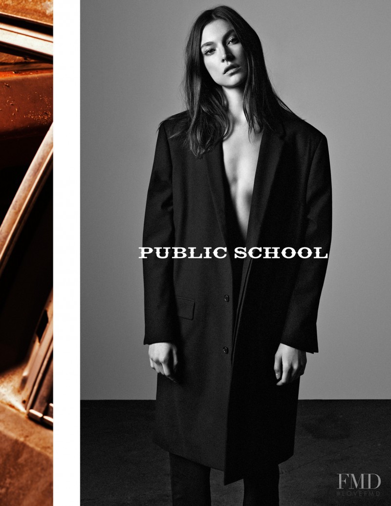 Jacquelyn Jablonski featured in  the Public School advertisement for Spring/Summer 2016