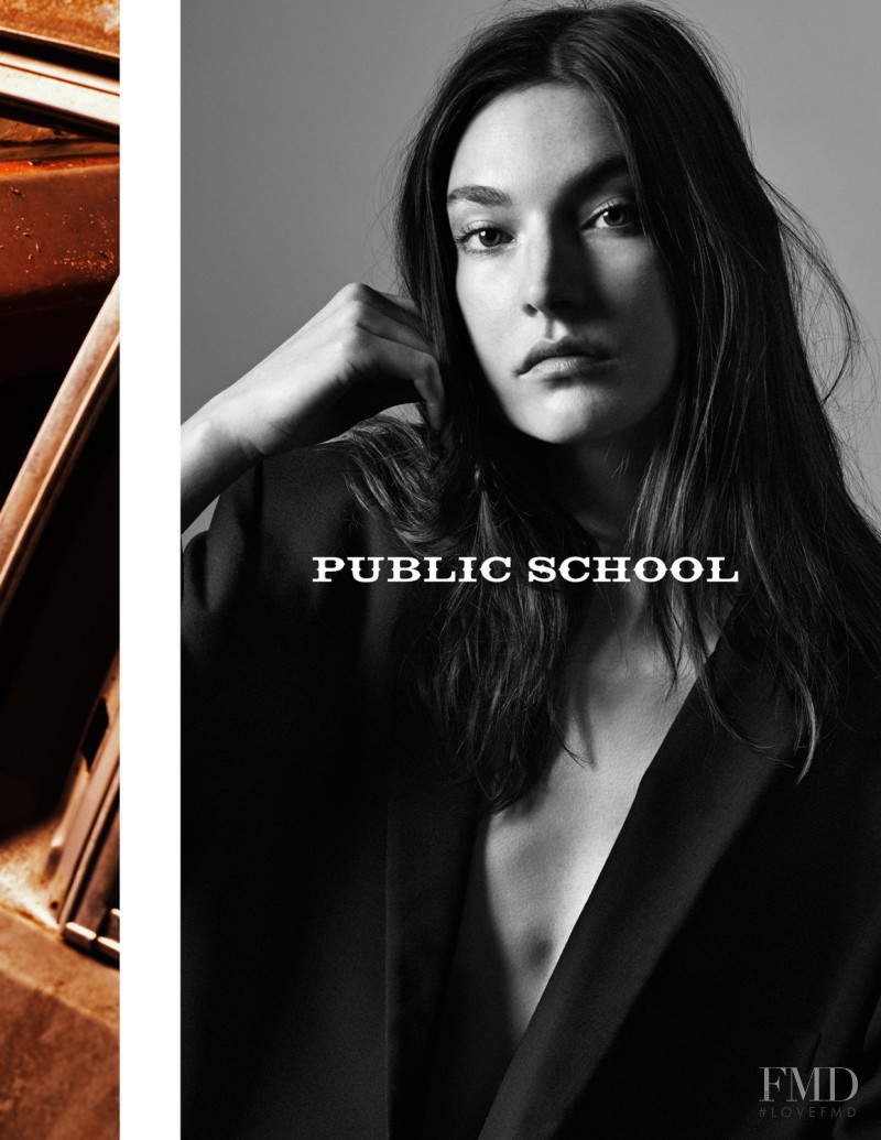 Jacquelyn Jablonski featured in  the Public School advertisement for Spring/Summer 2016