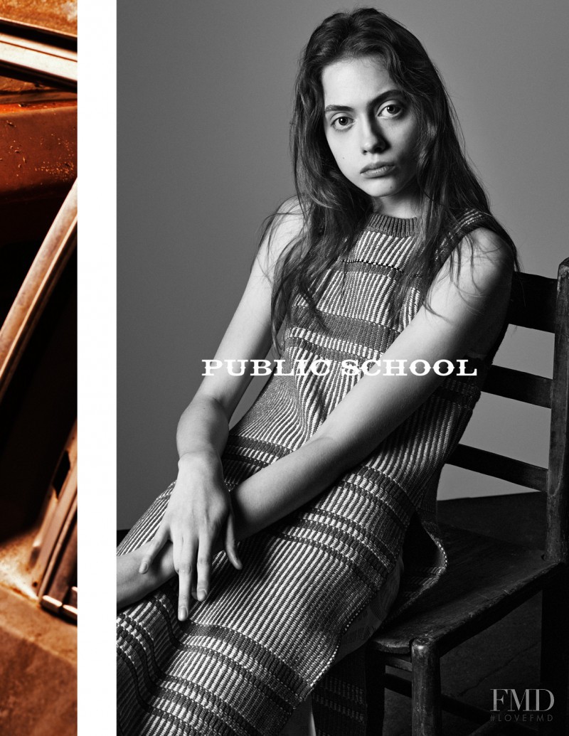 Odette Pavlova featured in  the Public School advertisement for Spring/Summer 2016