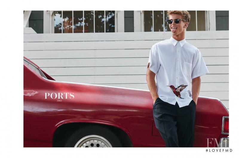 RJ King featured in  the Ports 1961 advertisement for Spring/Summer 2016