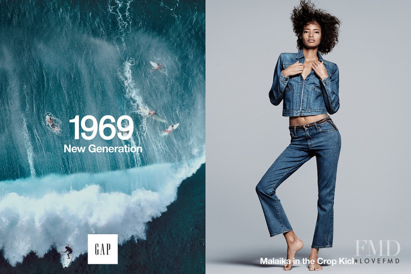 Malaika Firth featured in  the Gap 1969 \'New Generation\'  advertisement for Spring/Summer 2016