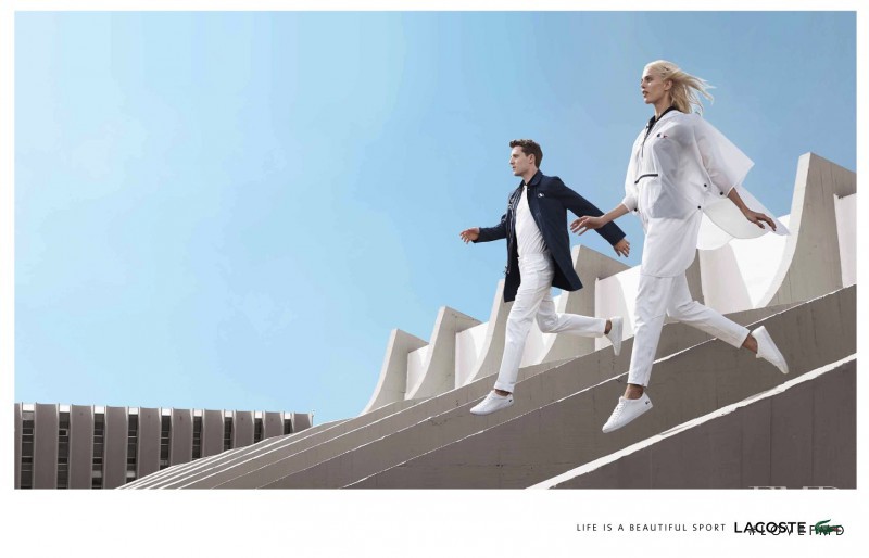 Aymeline Valade featured in  the Lacoste advertisement for Spring/Summer 2016