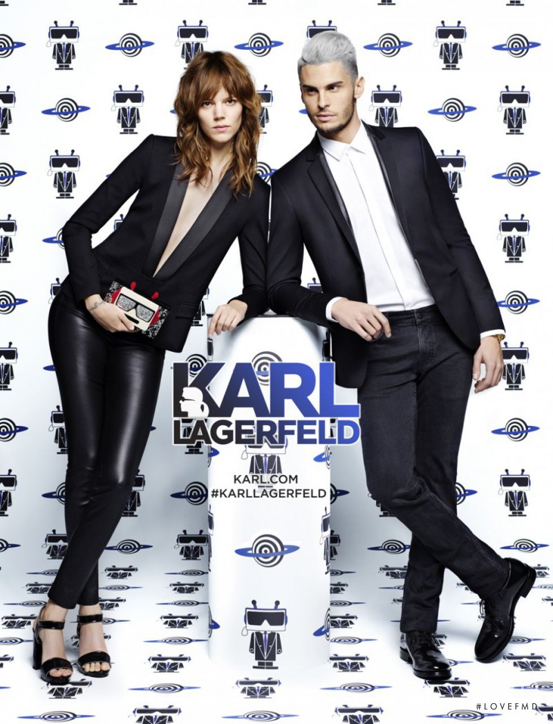 Baptiste Giabiconi featured in  the Karl Lagerfeld advertisement for Spring/Summer 2016
