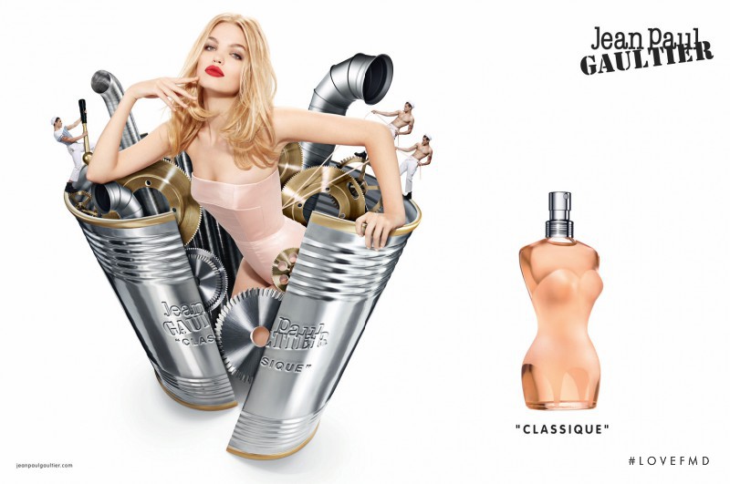 Daphne Groeneveld featured in  the Jean-Paul Gaultier Fragrance Classique advertisement for Spring/Summer 2016