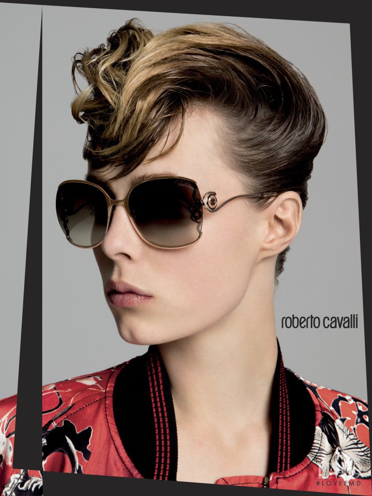 Edie Campbell featured in  the Roberto Cavalli advertisement for Spring/Summer 2016