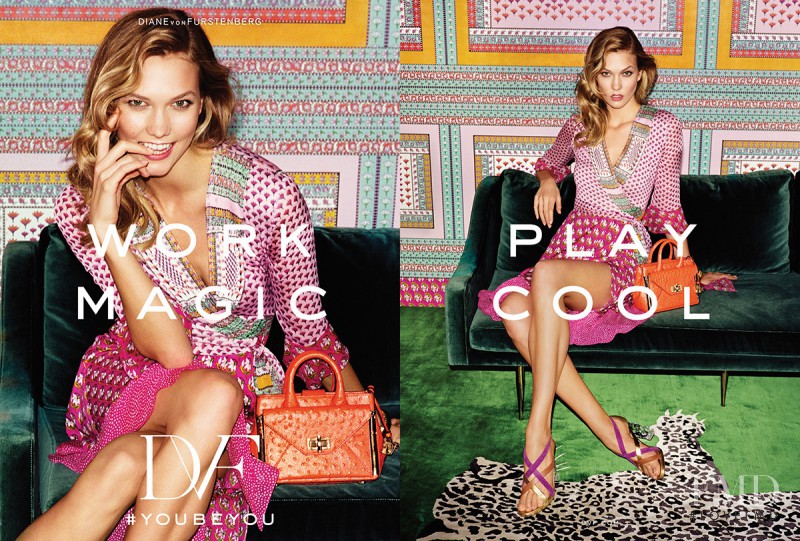 Karlie Kloss featured in  the Diane Von Furstenberg advertisement for Spring/Summer 2016